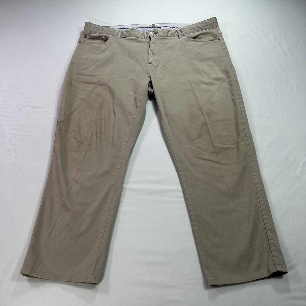 Peter Millar Pants Mens 42 Khaki Beige Stretch Five Pocket Casual Comfort Cotton